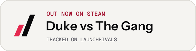 Light launch badge for Duke vs The Gang