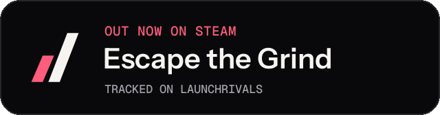 Dark launch badge for Escape the Grind