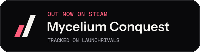 Dark launch badge for Mycelium Conquest