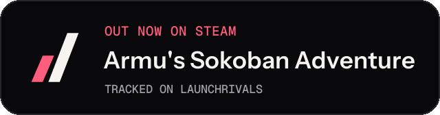Dark launch badge for Armu's Sokoban Adventure
