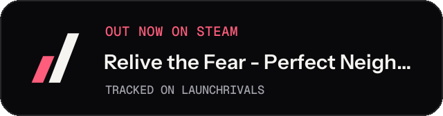 Dark launch badge for Relive the Fear - Perfect Neighbor