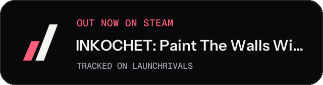 Dark launch badge for INKOCHET: Paint The Walls With Your Arrows!