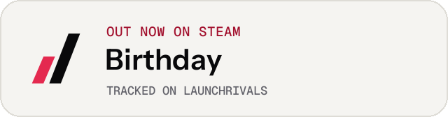 Light launch badge for Birthday
