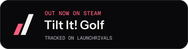 Dark launch badge for Tilt It! Golf