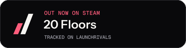 Dark launch badge for 20 Floors