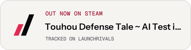 Light launch badge for Touhou Defense Tale ~ AI Test in Touhou ~
