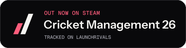 Dark launch badge for Cricket Management 26