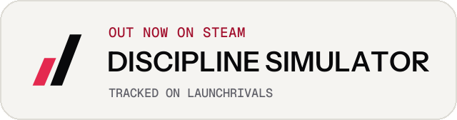 Light launch badge for DISCIPLINE SIMULATOR
