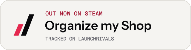 Light launch badge for Organize my Shop