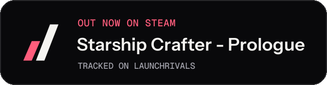 Dark launch badge for Starship Crafter - Prologue