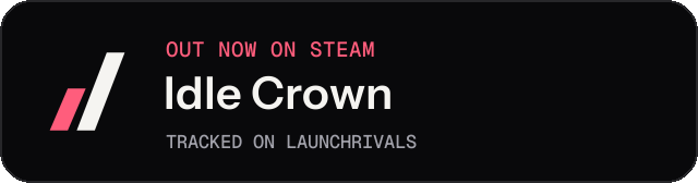 Dark launch badge for Idle Crown