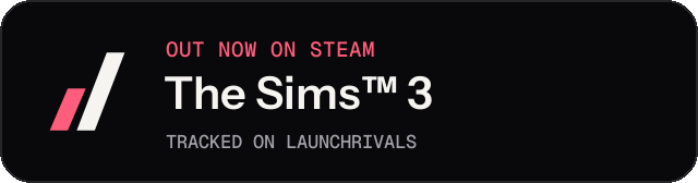 Dark launch badge for The Sims™ 3