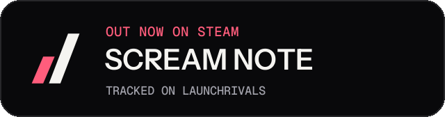 Dark launch badge for SCREAM NOTE