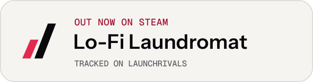 Light launch badge for Lo-Fi Laundromat