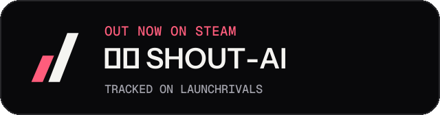 Dark launch badge for 正体 SHOUT-AI
