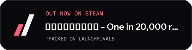 Dark launch badge for 二万分の一の雨粒達 - One in 20,000 raindrops