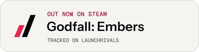 Light launch badge for Godfall: Embers