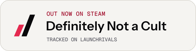 Light launch badge for Definitely Not a Cult