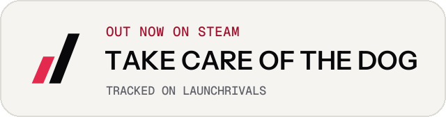 Light launch badge for TAKE CARE OF THE DOG