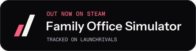 Dark launch badge for Family Office Simulator