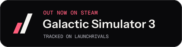 Dark launch badge for Galactic Simulator 3