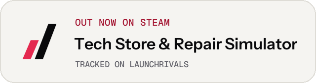 Light launch badge for Tech Store & Repair Simulator