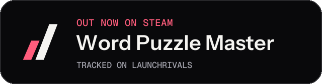 Dark launch badge for Word Puzzle Master