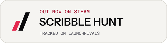 Light launch badge for SCRIBBLE HUNT