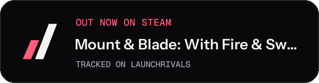 Dark launch badge for Mount & Blade: With Fire & Sword