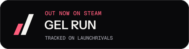 Dark launch badge for GEL RUN