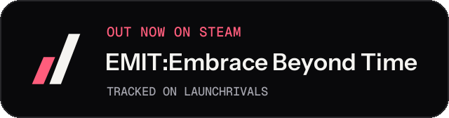 Dark launch badge for EMIT:Embrace Beyond Time