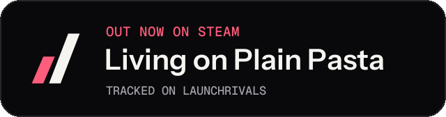 Dark launch badge for Living on Plain Pasta