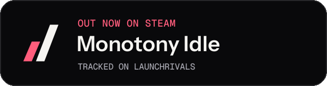 Dark launch badge for Monotony Idle