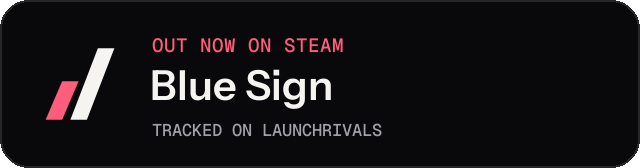 Dark launch badge for Blue Sign