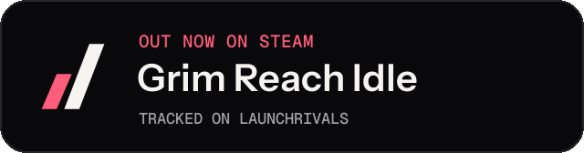 Dark launch badge for Grim Reach Idle