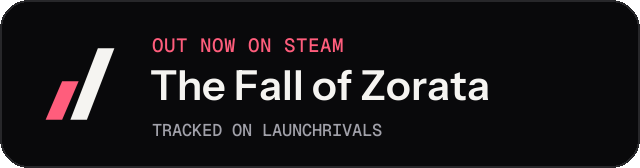 Dark launch badge for The Fall of Zorata