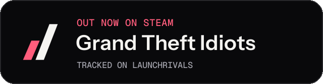 Dark launch badge for Grand Theft Idiots