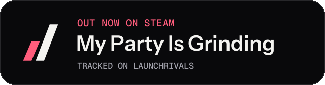 Dark launch badge for My Party Is Grinding