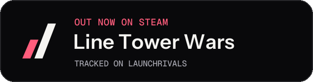 Dark launch badge for Line Tower Wars
