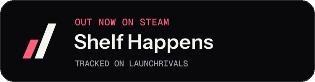 Dark launch badge for Shelf Happens