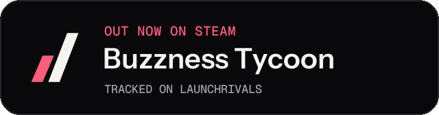 Dark launch badge for Buzzness Tycoon