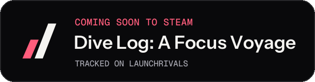Dark launch badge for Dive Log: A Focus Voyage