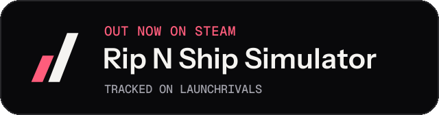 Dark launch badge for Rip N Ship Simulator