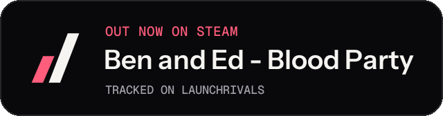Dark launch badge for Ben and Ed - Blood Party