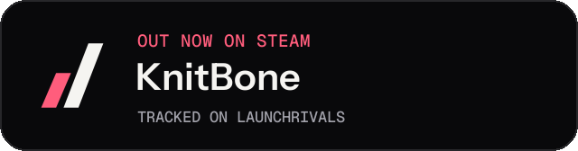 Dark launch badge for KnitBone
