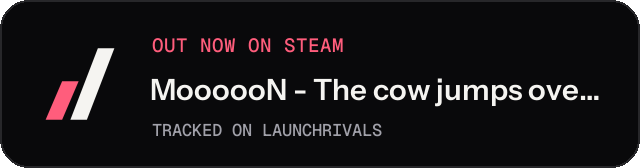 Dark launch badge for MoooooN - The cow jumps over the moon