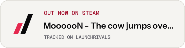 Light launch badge for MoooooN - The cow jumps over the moon