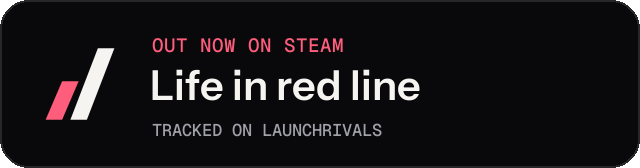 Dark launch badge for Life in red line
