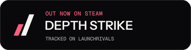 Dark launch badge for DEPTH STRIKE