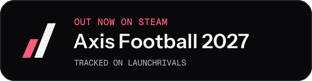 Dark launch badge for Axis Football 2027